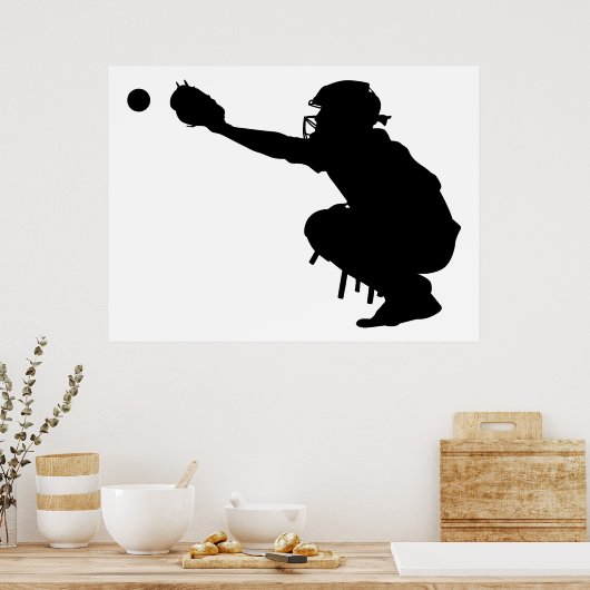 Baseball Catcher Poster (Küche)