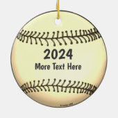 Baseball Catcher-Sonderanfertigung Jahr Keramik Ornament (Hinten)