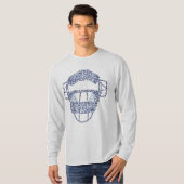 Baseball Catchers Maske Typografie T-Shirt (Vorne ganz)