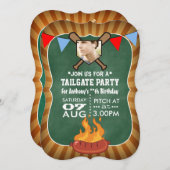 Baseball Chalkboard Retro Tailgate Party Einladung (Vorne/Hinten)