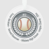 Baseball Champion Coach Ornament (Rückseite)