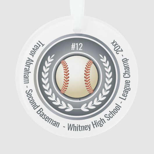 Baseball Champion Coach Ornament (Rückseite)