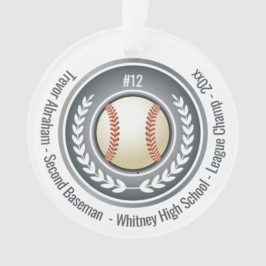 Baseball Champion Coach Ornament (Vorderseite)