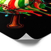 Baseball Christmas Ice Cream Drip Baseball Dripng Poster (Ecke)