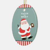 Baseball Christmas Keepake Keramik Ornament (Links)