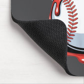 Baseball Christmas Santa Hat Dripng Festive Holida Mousepad (Ecke)