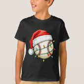 Baseball Christmas Shirt Funny Santa Hat Srt Men K (Vorderseite)