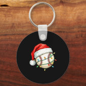 Baseball Christmas Shirt Funny Santa Hat Srt Men K Schlüsselanhänger (Vorderseite)