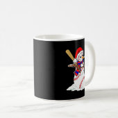 Baseball Christmas Snowman Playing Baseball  Kaffeetasse (VorderseiteRechts)