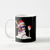 Baseball Christmas Snowman Playing Baseball  Kaffeetasse (Links)