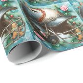 Baseball Christmas themed  Geschenkpapier (Rolleneckpunkt)