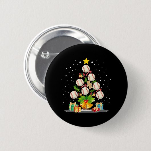 Baseball Christmas Tree Button (Vorne & Hinten)