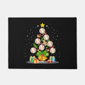 Baseball Christmas Tree Fußmatte (Vorderseite)
