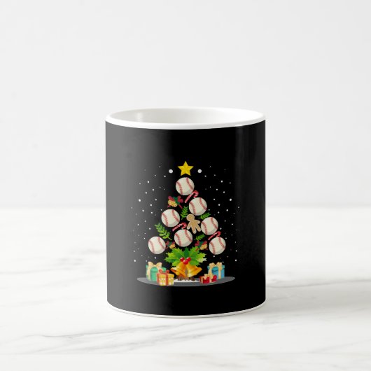 Baseball Christmas Tree Kaffeetasse (Mittel)