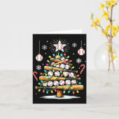 Baseball Christmas Tree Lights  Karte (Gelbe Blume)