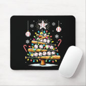 Baseball Christmas Tree Lights Mousepad (Mit Mouse)
