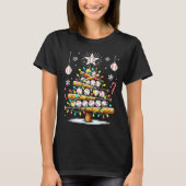 Baseball Christmas Tree Lights  T-Shirt (Vorderseite)