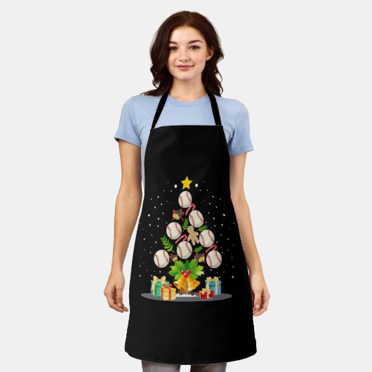 Baseball Christmas Tree Schürze (Getragen)