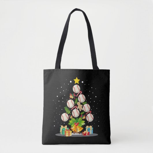Baseball Christmas Tree Tasche (Vorderseite)