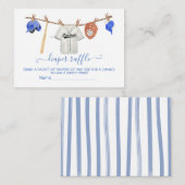 Baseball Clothesline Baby Showe Diaper Raffekarte Begleitkarte (Vorne/Hinten)