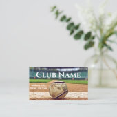 Baseball Club Name Field Landscape Foto Modernes Visitenkarte (Stehend Vorderseite)