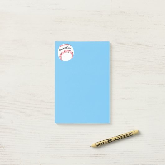 Baseball-Coach-Add-Name 4x6 Post-it Klebezettel (Auf Schreibtisch)