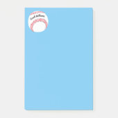Baseball-Coach-Add-Name 4x6 Post-it Klebezettel (Vorderseite)