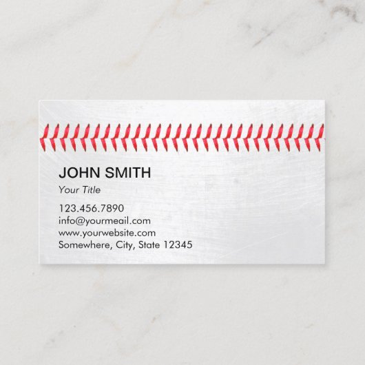 Baseball Coach Beruflich Sports Visitenkarte (Rückseite)