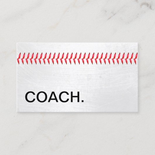 Baseball Coach Beruflich Sports Visitenkarte (Vorderseite)