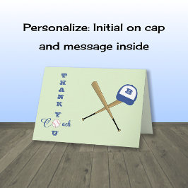 Baseball-Coach-Brauch Dankeskarte