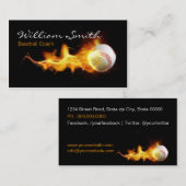 Baseball Coach Business Card Visitenkarte (Vorne/Hinten)