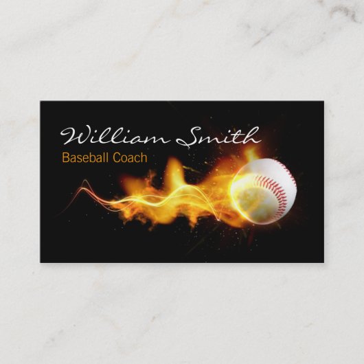 Baseball Coach Business Card Visitenkarte (Vorderseite)