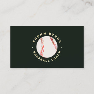 Baseball Coach Business Card Visitenkarte