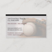 Baseball Coach Business Card Visitenkarte (Rückseite)