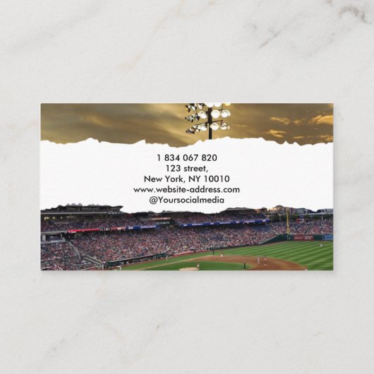 Baseball Coach Business Card Visitenkarte (Rückseite)