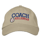 BASEBALL Coach Cap Bestickte Baseballkappe (Vorderseite)