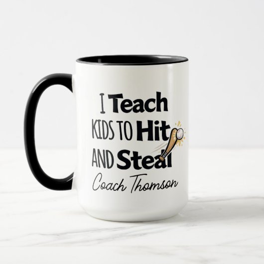 Baseball Coach Coffee Mug, Gift For Baseball Coach Tasse (Links)