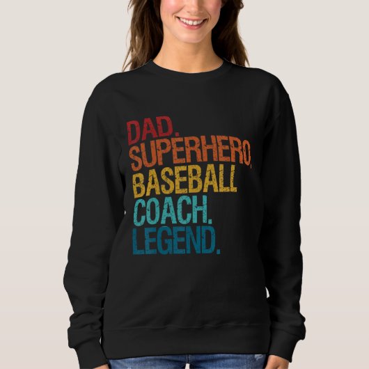 Baseball Coach Dad For Men Women Family Matching Sweatshirt (Vorderseite)