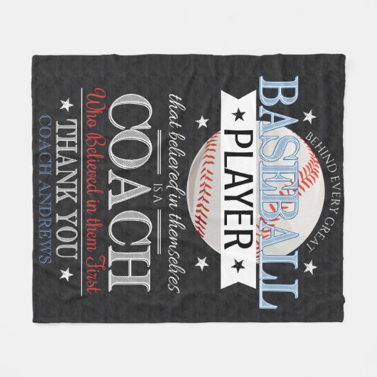 Baseball Coach Danke, dass du Blanket geschenkt ha Fleecedecke (Vorderseite (Horizontal))