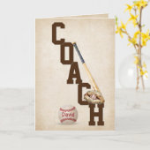 Baseball Coach Danke Karte (Gelbe Blume)