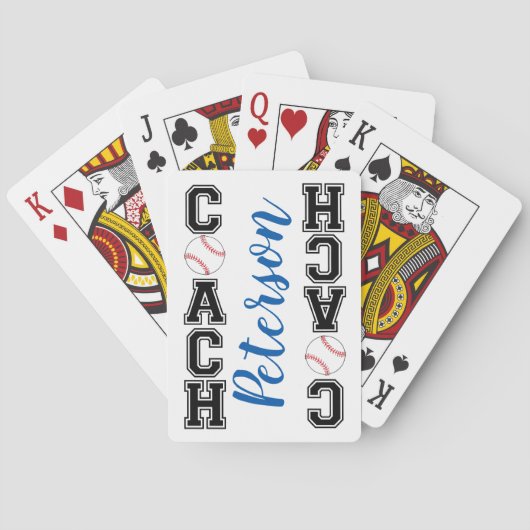 Baseball Coach danken Ihnen Geschenk - schlagen Si Spielkarten (Rückseite)
