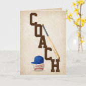 Baseball Coach Dankeschön Karte (Gelbe Blume)