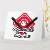 Baseball Coach Ende der Saison Team-Spieler Gesche Karte (Gelbe Blume)