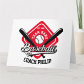 Baseball Coach Ende der Saison Team-Spieler Gesche Karte (Vorderseite)