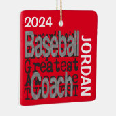 Baseball Coach Extraordinaire CUSTOM Keramikornament (Rechts)