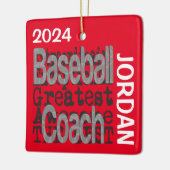 Baseball Coach Extraordinaire CUSTOM Keramikornament (Links)