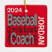 Baseball Coach Extraordinaire CUSTOM Keramikornament (Vorderseite)