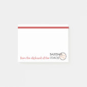 Baseball Coach Funny Sports Themenabteilung Zwisch Post-it Klebezettel (Vorderseite)