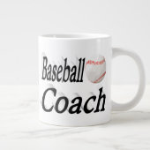 Baseball Coach Halbtext Jumbo-Tasse (Rechts)
