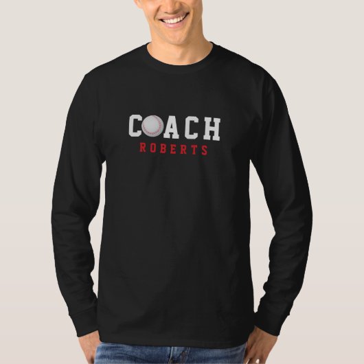 Baseball COACH [individuelle Name] T - Shirt (Vorderseite)